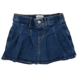 Abercrombie Kids Girls 9/10 Regular Blue Denim Jean Skort Pleated Skirt Shorts